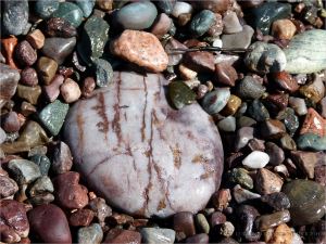 Pebbles on the beach at St Martins in New Brunswick