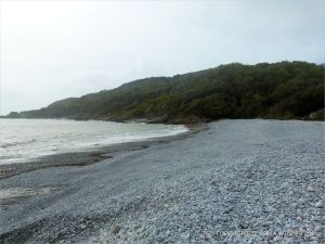 View looking west at Pwll Du Bay