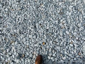 Pebbles of the shingle banks at Pwll Du