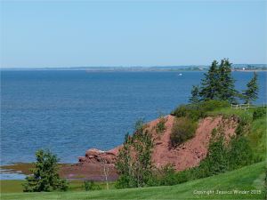 View from the Belfast Golf Club at Lord Selkirk Provincial Park in PEI over the Northumberland Strait