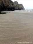 Natural pattern and texture in damp sand at Rhossili Bay