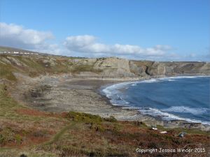 Limestone rock texture on the Gower coast