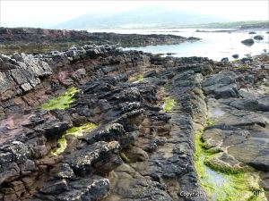 Devonian sandstone strata on the beach at Fermoyle