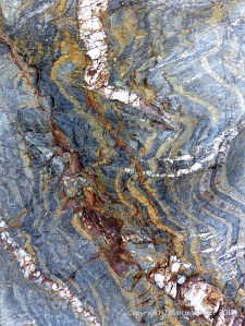 Detail of natural pattern and texture in rock from the Mylor Slate Formation
