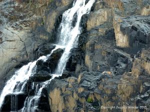 Water cascading over rocks in barron Gorge in Queensland, Australia