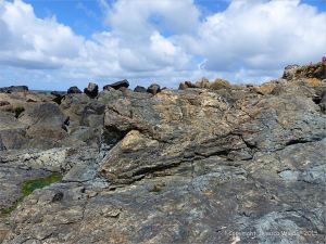 Rocks from Porthmeor Beach at St Ives