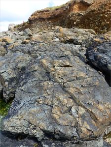 Rocks from Porthmeor Beach at St Ives