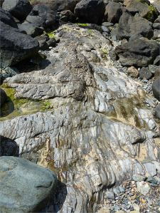 Rocks from Porthmeor Beach at St Ives