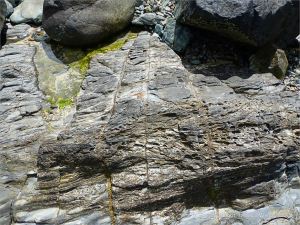 Rocks from Porthmeor Beach at St Ives