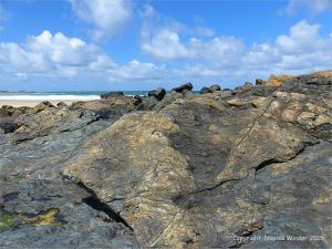 Rocks from Porthmeor Beach at St Ives
