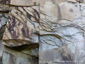 Natural texture and pattern in rocks at Cape Enrage