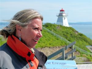 Friendly guide at Cape Enrage