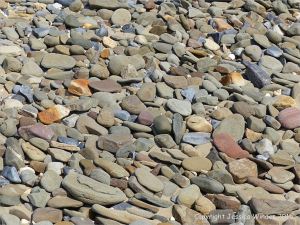 Pebbles on the beach near Whiteford Point