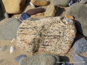 Pebbles from a sand spit at Whiteford Point
