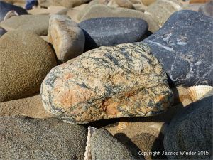 Pebbles from a sand spit at Whiteford Point
