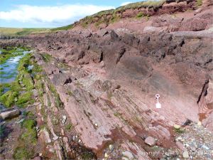Colour, texture, and pattern in Old Red Sandstone strata in South Wales