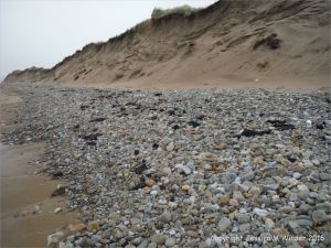 Sand dune erosion at Whiteford Sands on the north Gower coast in South Wales