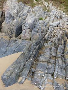 Carboniferous Pembroke Group Limestone strata at Three Cliffs Bay
