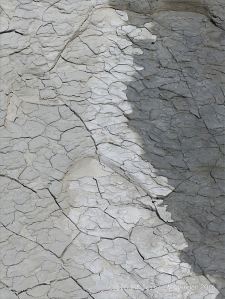 Natural fracture patterns in drying mud