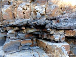 Textures and patterns in rock strata at Saundersfoot
