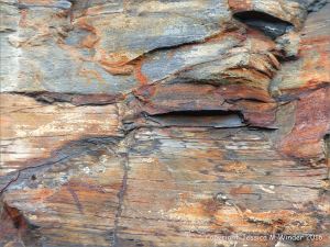 Natural pattern and texture in sedimentary rocks