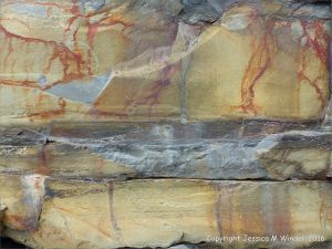 Natural pattern and texture in sedimentary rocks