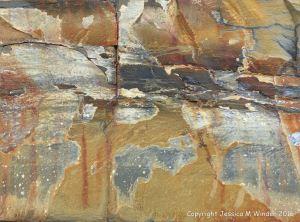 Natural pattern and texture in sedimentary rocks