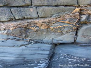 Natural pattern and texture in sedimentary rocks