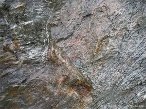 Metamorphic rock textures and colours on the Cabot Trail