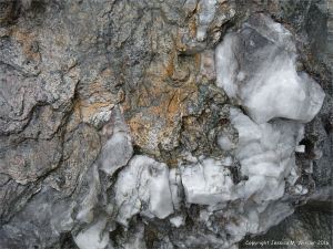 Metamorphic rock textures and colours on the Cabot Trail