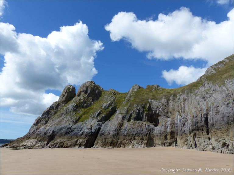 The limestone formation of Great Tor on the Gower Peninsula