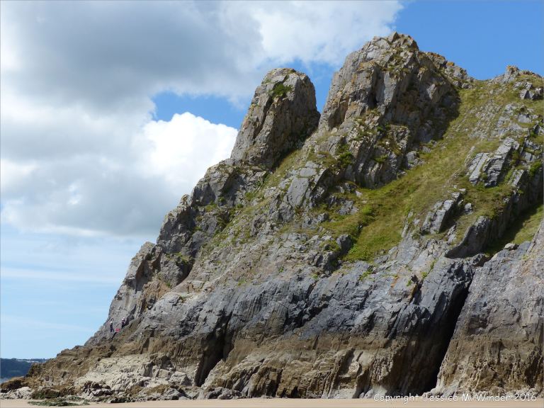 The limestone formation of Great Tor on the Gower Peninsula