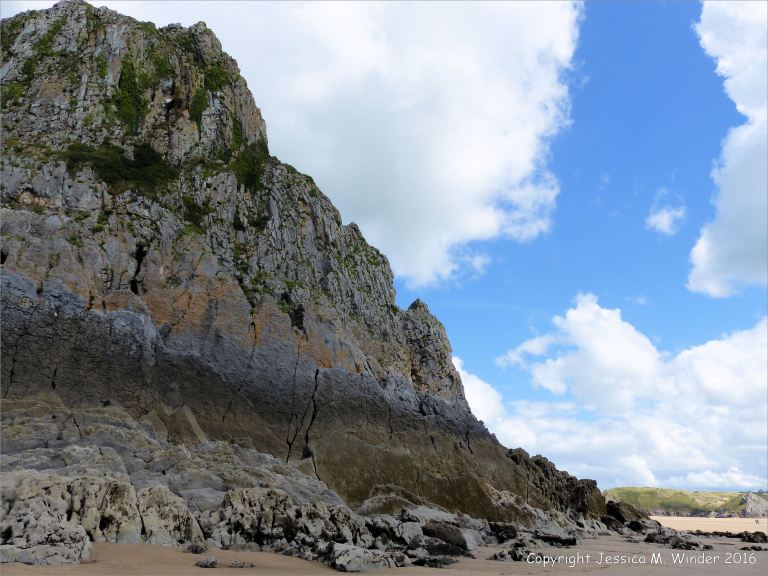 The limestone formation of Great Tor on the Gower Peninsula
