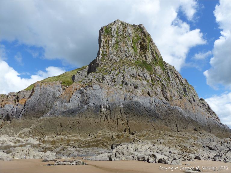 The limestone formation of Great Tor on the Gower Peninsula