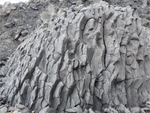 Close-up of pattern and texture in a beach boulders at Charmouth on the World Heritage Jurassic Coast in Dorset, England.
