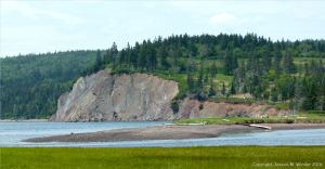 View of the cliffs on the east side of west Bay near Partridge Island