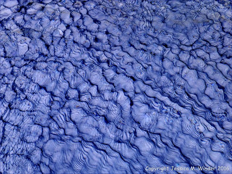 Patterns of reflected light on wate