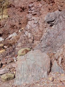 Triassic to Jurassic Blomidon Formation rocks at Wasson Bluff