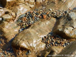 Metamorphic rock textures and patterns