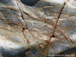 Metamorphic rock textures and patterns