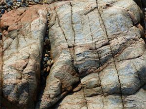 Metamorphic rock textures and patterns