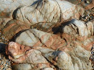 Metamorphic rock textures and patterns