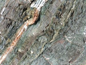 Phyllite rock face on the Cabot Trail in Cape Breton Island