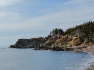 Carboniferous sandstone cliffs at Presqu'ile on Cape Breton Island