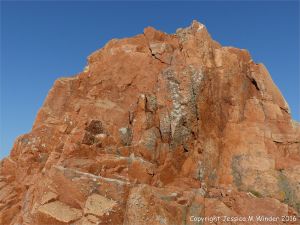 Quarried surface of Cobo Granite