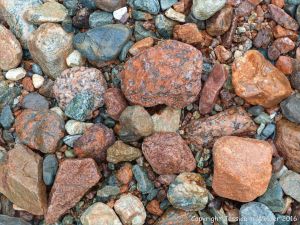 Ancient riverbed stones near the Lone Shieling