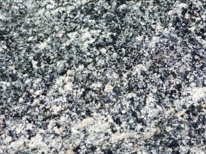 Close-up of texture and pattern in Devonian plutonic rocks used as rip-rap at White Point Harbour in Cape Breton Island, Nova Scotia, Canada.