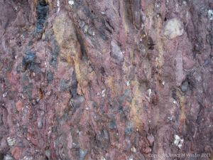 Detail of the natural pattern and texture of the Devonian Trabeg Conglomerate Formation of the Dingle Group, Ireland