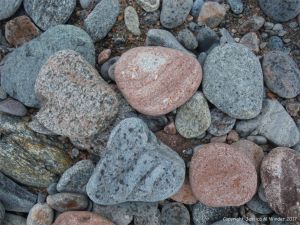 Beach stones at Corney Brook on the Cabot Trail on Cape Breton Island