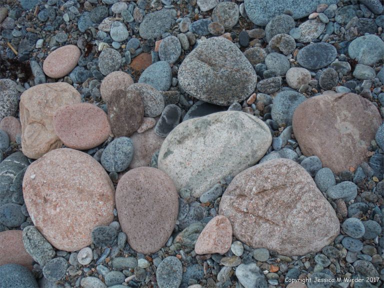 Beach stones at Corney Brook on the Cabot Trail on Cape Breton Island